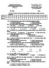Đề kiểm tra học kì II Tin học lớp 6 - Đề số 1 - Trường THPT Long Thạnh